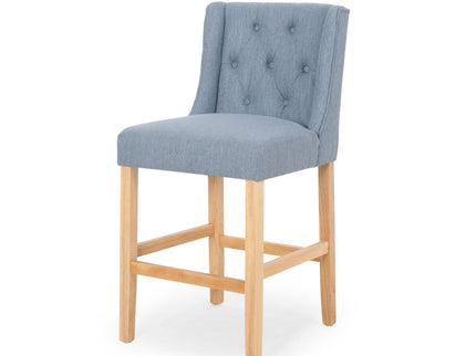 Vienna - Contemporary Fabric Tufted & Wingback Counter Stools (Set of 2)