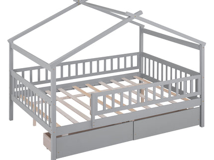 House Bed With 2 Drawers