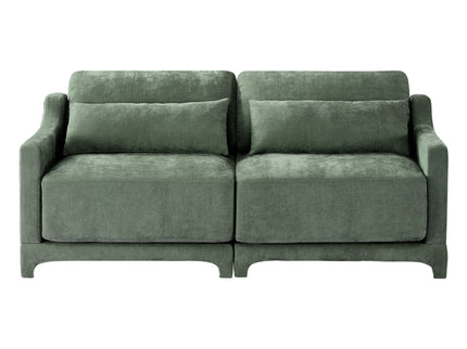 Elegant Sofa With Ergonomic Design And Lumbar Pillows