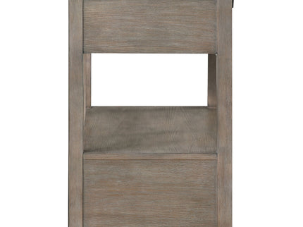 Prescott - 2 Drawers Nightstand With Open Shelf - Taupe