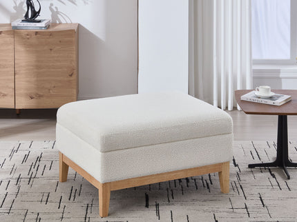 Upholstered Storage Ottoman With Reversible Lid Coffee Table, Foot Stool