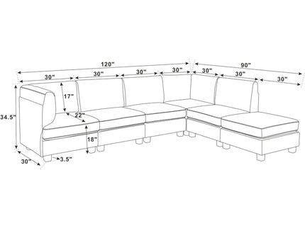 Upholstered Modular Sectional