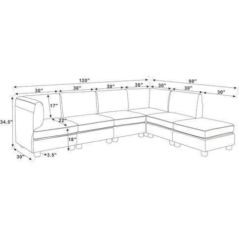Upholstered Modular Sectional