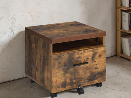 Bob - File Cabinet - Weathered Oak / Black