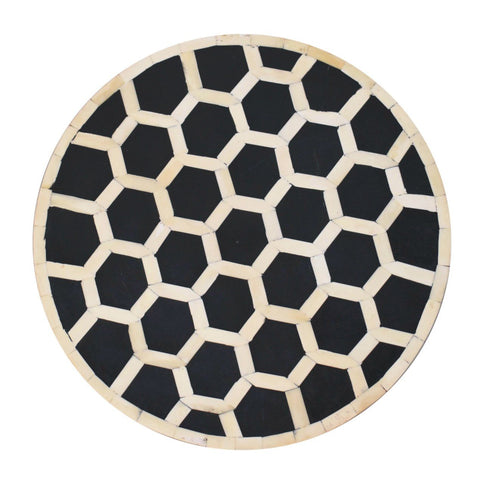 Inlay Bone Tripod Stool - Honey Caramel