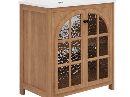 Vintage Farmhouse Bathroom Vanity With Ceramic Sink