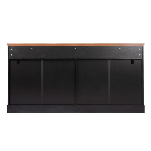 Fluted Sideboard Buffet Cabinet With 4 Doors And 3 Drawers