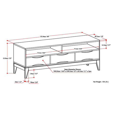 Harper - Handcrafted TV Media Stand