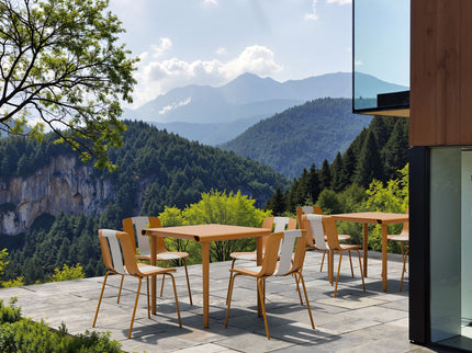 Modern Striped Blocking Single Chairs (Set of 4)