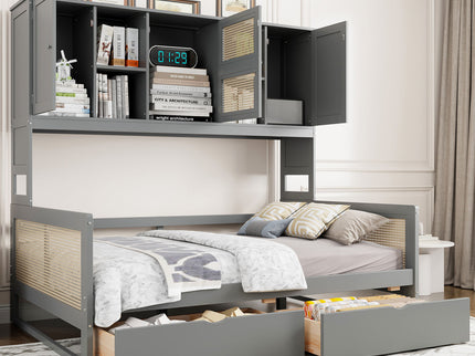 Daybed And All In One Cabinet And Shelf