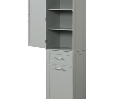 Tall Freestanding Bathroom Storage Cabinet With Adjustable Shelf And 2 Drawers