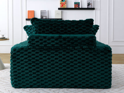 Comfort Bearing Sofa With 2 Pillows And 1 Backrest - Green