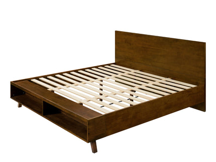 Platform Bed Frame With Footboard Storage