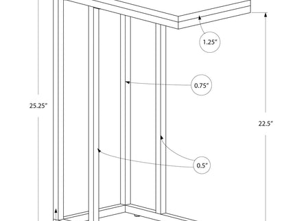 C-Shaped Accent Table For Living Room