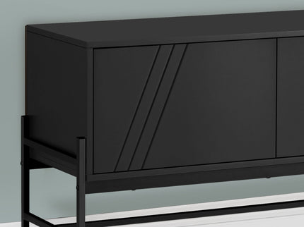 TV Stand, Modern Design Console, Media Entertainment Center, Storage Cabinet, Contemporary & Modern - Black