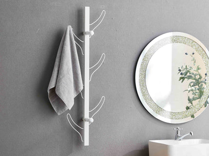 Vertical Eight Hook Coat Rack Wall Mount