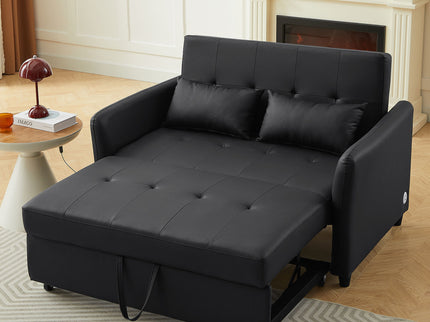 Convertible Sleeper Sofa Bed With 3 USB Ports