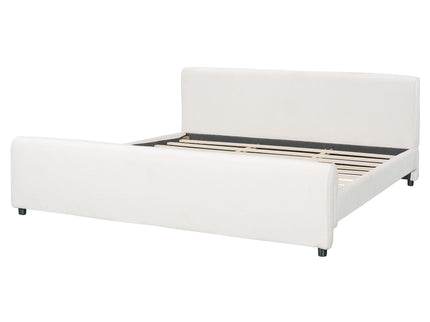 Luxury Upholstered Bed Frame With Curved Headboard & Footboard