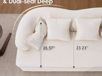 Foldable Sofa Bed, Boneless Couch Convertible Sleeper With 4 Pillows