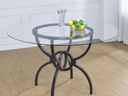 Marina - Round Dining Table - Gunmetal