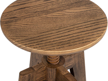 Spencer - Minimalist Oak Adjustable Bar Counter Stool - Walnut Brown Oak