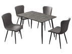 Dark Gray / 5 Pc. Table, 4 Chairs