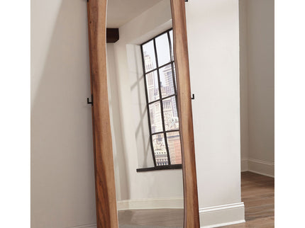 Beverly - Floor Mirror With Live Edge Design - Walnut