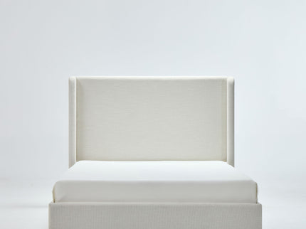 Carmen - Full Size Upholstered Wingback Bed - Ivory