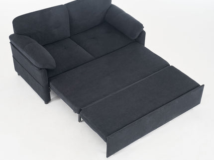 Convertible Pull Out Sofa Bed Queen Size, 3 In 1 With Side Storage