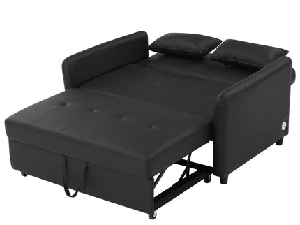 Convertible Sleeper Sofa Bed With 3 USB Ports