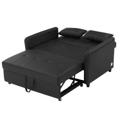 Convertible Sleeper Sofa Bed With 3 USB Ports