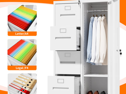 Storage Vertical Filing Cabinet With Lock