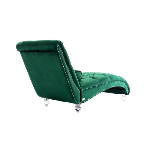 Chaise Lounge Indoor, Button Tufted Upholstered Chaise Lounge Chair With Pillow