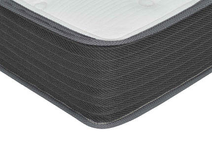 8" Pocket Spring Hybrid Bed In A Box Mattress, Soft Gel Memory Foam - Gray / White - Full