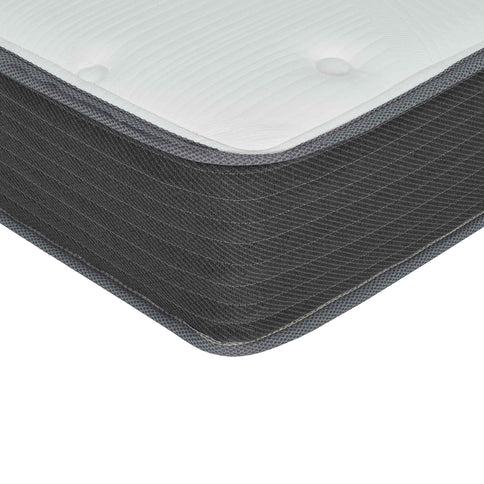 8" Pocket Spring Hybrid Bed In A Box Mattress, Soft Gel Memory Foam - Gray / White - Full