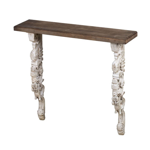 Classic Vintage And Wall Shelf - Brown / Antique White