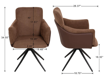 Swivel Home Office Desk Chairs With Arm (Set of 2)