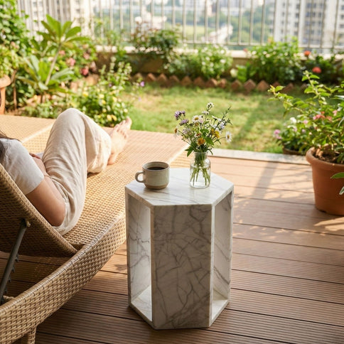 Modern Minimalist Hexagon Side Table