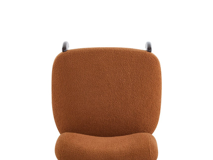 Modern Boucle Lounge Chair With Solid Wood Fram