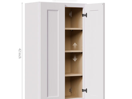 Shaker Wall Cabinet With Soft-Close Doors, Adjustable Shelves