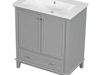 Modern Bathroom Vanity With Sink Combo, Multi Functional Cabinet With Doors And Drawer
