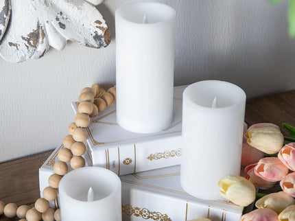 LED Candles With Remote Timer (Set of 3) - White