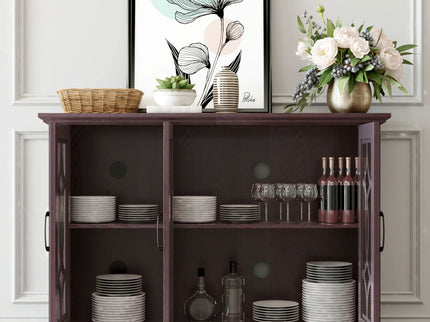 Spacious Sideboard With 3 Doors - Ox Blood Red