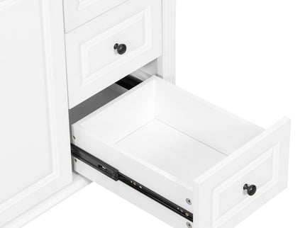 Modern Bathroom Vanity With Sink, 3 Drawers & 2 Doors
