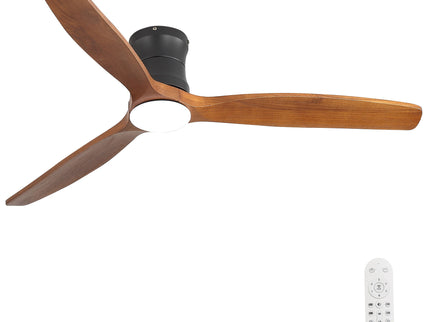 52" Ceiling Fan With Light, Dimmable DC Reversible Motor, 3 Blades