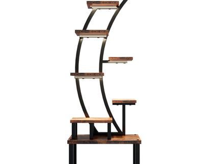9 Tiered Indoor Plant Stand With 5 Adjustable Grow Lights