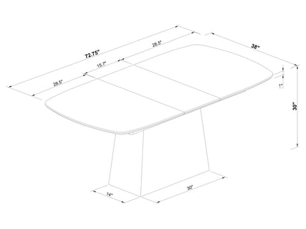 Idlewild - Extension Leaf Dining Table With Tapering Pedestal Base - Black