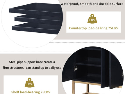 Modern Sideboard Elegant Buffet Cabinet With Large Storage Space For Dining Room, Entryway