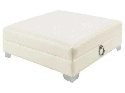Cordelia - Square Ottoman - White