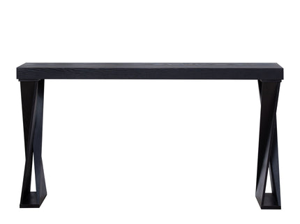 Console Table With Crossed Legs For Hallway - Black